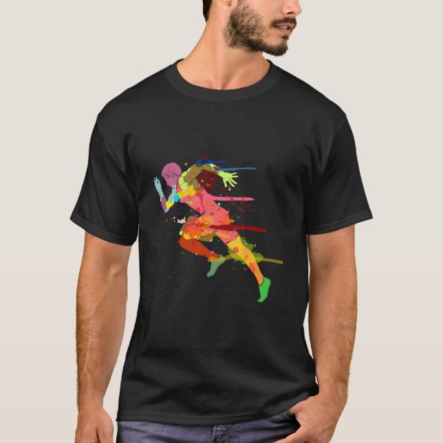 Sprinter Track And Field Runner Running Marathon T-Shirt (Vorderseite)