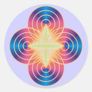 Spriral Prismaaufkleber Runder Aufkleber