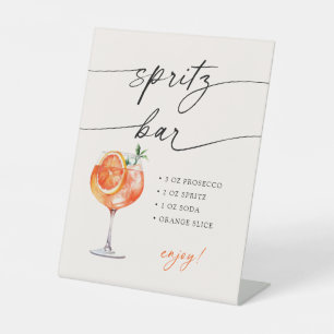 Spritz Bar Moderne Kalligrafie-Tisch-Schild  Sockelschild