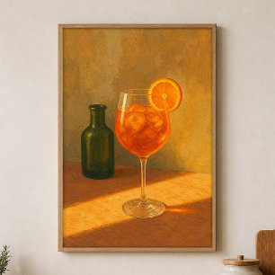 Spritz bei Golden Hour Aquarellposter Poster