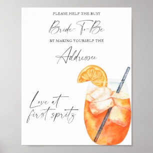 Spritz bridal - Hilfe für die geschäftige Brautadr Poster