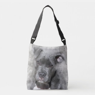Spritz Effekt Wasserfarbenmalerei Pit Bull Hund Tragetaschen Mit Langen Trägern