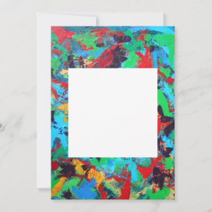 Spritz-Handbemalte abstrakte Kunst Einladung
