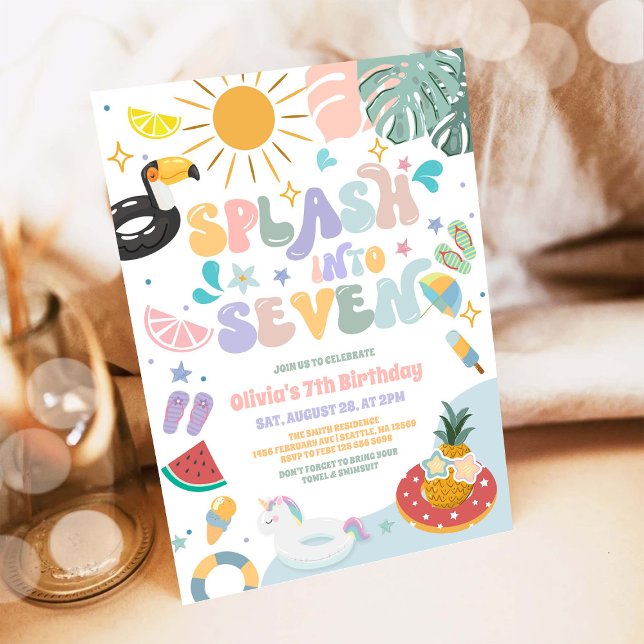 Spritz hinein in die Sieben Poolparty Sommer 7. Ge Einladung (Von Creator hochgeladen)