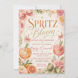 Spritz in Bloom Geburtstagsfeier Einladung