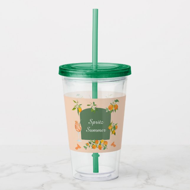 Spritz Sommer Geburtstag Acryltrinkbecher (Vorderseite)
