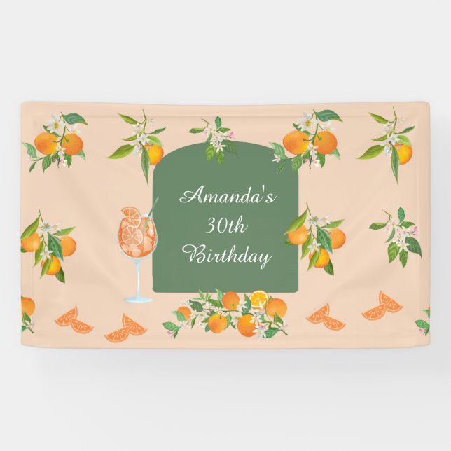Spritz Sommer Geburtstag Banner (Horizontal)