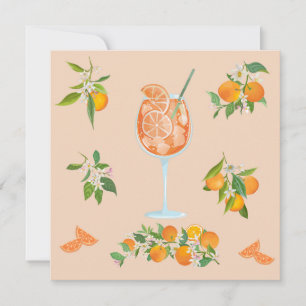 Spritz Sommer Geburtstag Dankeskarte