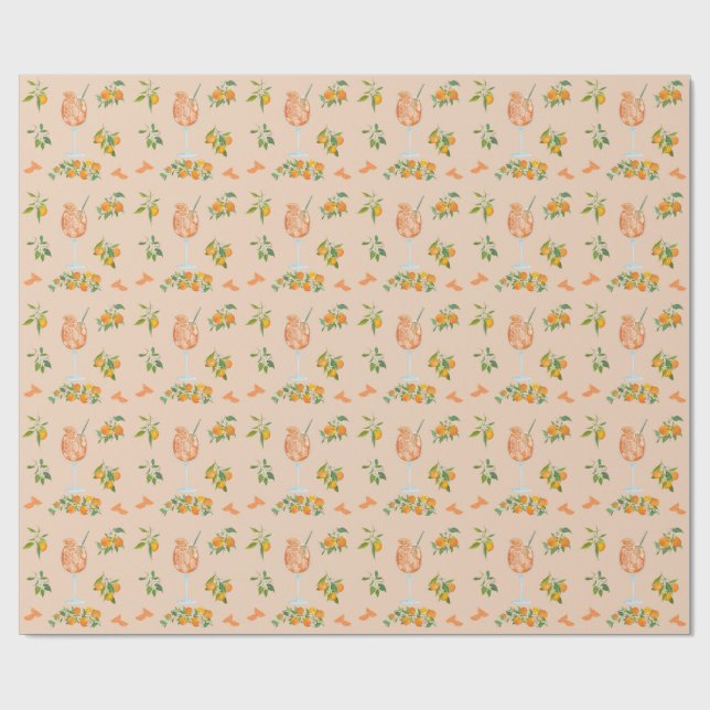 Spritz Sommer Geburtstag Geschenkpapier (Flach)