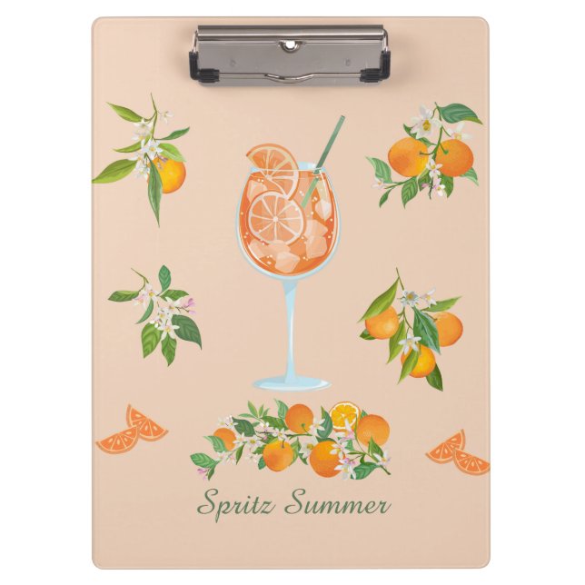 Spritz Sommer Geburtstag Klemmbrett (Vorderseite)