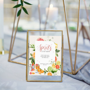 Spritz Station   Trauungsgetränk Poster
