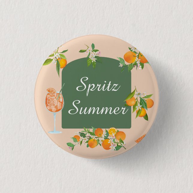 Spritz Summer Birthday Button (Vorderseite)