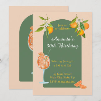 Spritz Summer Birthday Einladung