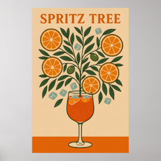 Spritz Tree - Cocktail Art Print Poster