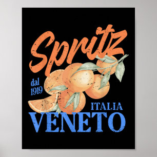 Spritz Veneto Dal 1919 Italia Vintag Orange Wine Poster