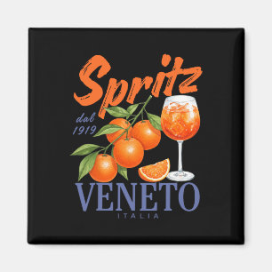 Spritz Veneto Dal 1919 Italia Vintage Orangenwein Magnet