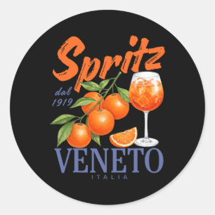 Spritz Veneto Dal 1919 Italia Vintage Orangenwein Runder Aufkleber