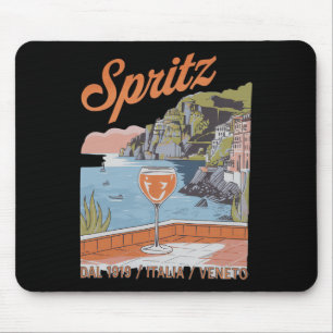 Spritz Veneto Italien Vintage Orange Wein Schwanz  Mousepad
