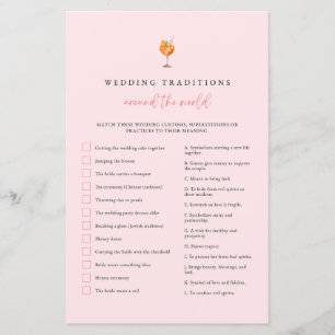 Spritz Wedding Traditions Brautparty Game