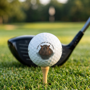 Spritze auf dem Grünen Nilpferd Golfball