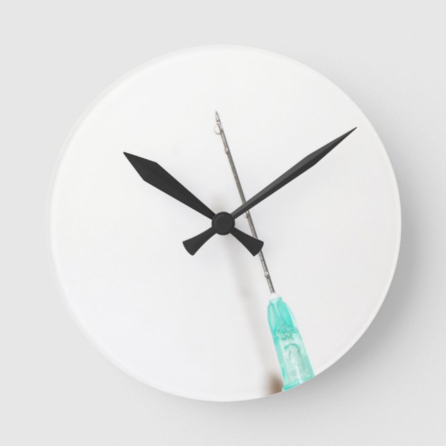 Spritze Runde Wanduhr (Vorderseite)