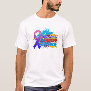 Spritzen der Farbe - männlicher T-Shirt