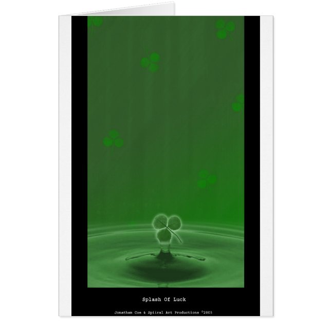 Spritzen der Glück-Karte (Vorne)