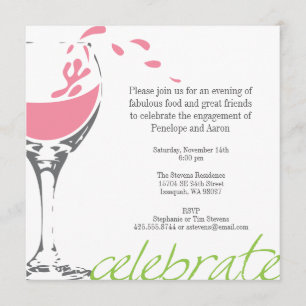 Spritzen der Merlot-Party Einladung