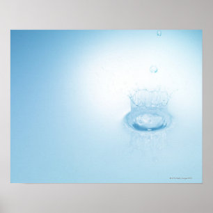 Spritzen gemacht durch Wassertropfen Poster