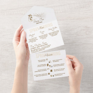 Spritzen von Bräunungsdiensten nach der Behandlung All In One Einladung