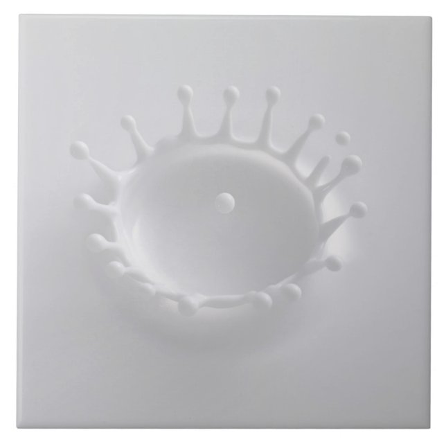 Spritzen von Milch Fliese (Vorderseite)