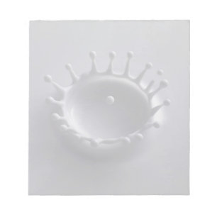 Spritzen von Milch Notizblock