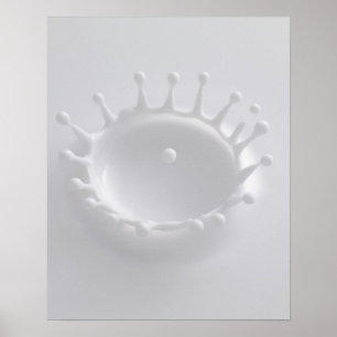 Spritzen von Milch Poster