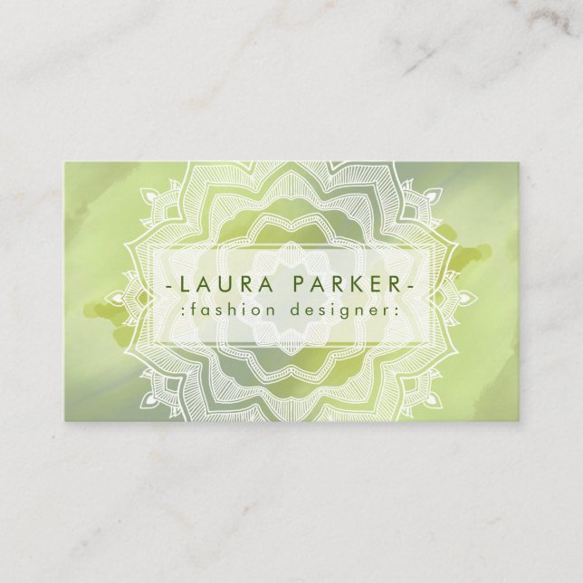 Spritzer Abstrakt Mandala Visitenkarte (Vorderseite)