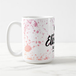 Spritzer Aquarell Foto und Name Kaffeetasse