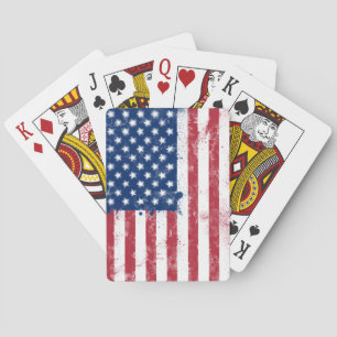 Spritzer bemalt Flagge der USA Spielkarten