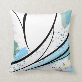 Spritzer Blue White Kissen