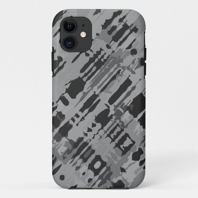 Spritzer Design - graue Tarnung Case-Mate iPhone Hülle (Rückseite)