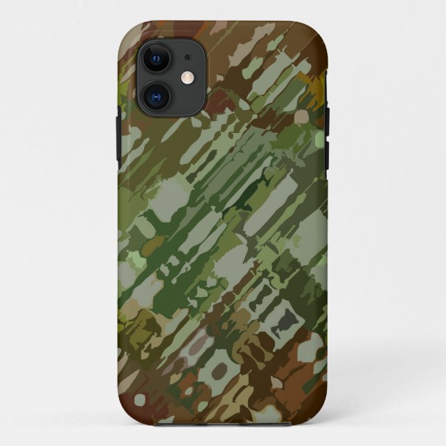 Spritzer Design - grünbraune Tarnung Case-Mate iPhone Hülle (Rückseite)