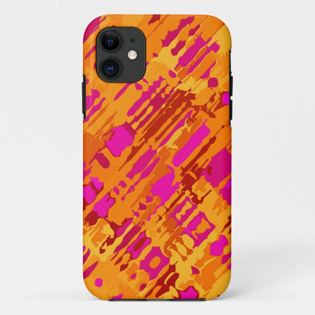 Spritzer-Design - orange-rosa Case-Mate iPhone Hülle (Rückseite)