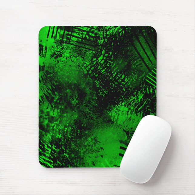 Spritzer-Effekt Grün/Schwarz Mousepad (Mit Mouse)
