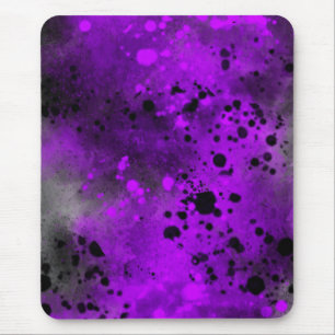 Spritzer-Effekt Lila und schwarz Mousepad
