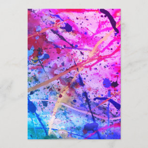 Spritzer-Farbe Einladung