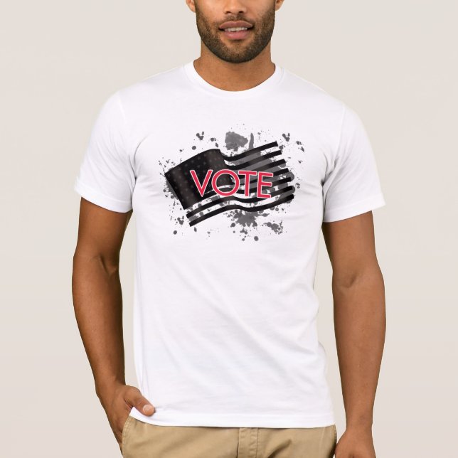 Spritzer-Flagge ABSTIMMUNG! T-Shirt (Vorderseite)