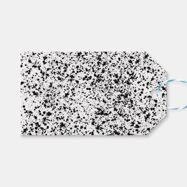 Spritzer für Schwarz-Tinte Geschenkanhänger (Vorderseite (Horizontal))