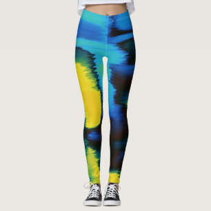 Spritzer Gelb und Blau Leggings