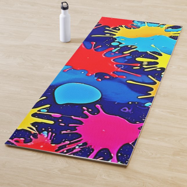 Spritzer in leuchtender Farbe Yogamatte (Beispiel)