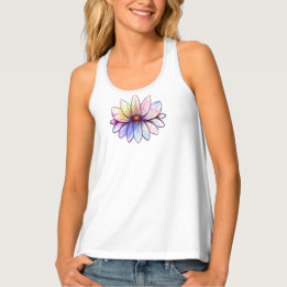 Spritzer Lotus chakra Wirbelsäulendesign Tanktop