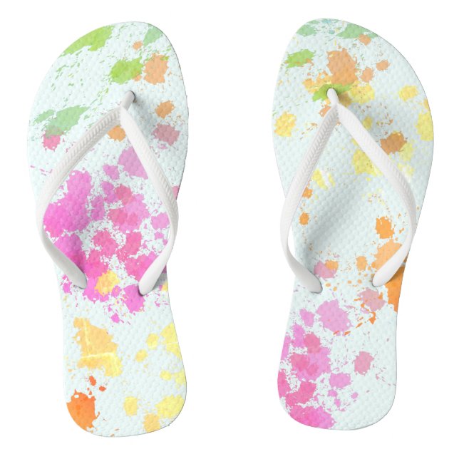 Spritzer mit farbigen Farbabstrichen Flip Flops (Fußbett)