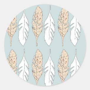 Spritzer-Paint Feathers Runder Aufkleber